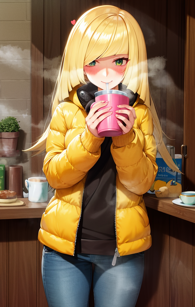 43970-1339612760-highres, detailed, soft lighting, indoors, winter clothes, jacket, jeans, drinking tea, steaming liquid, lusamine [pokemon], 1gi.png